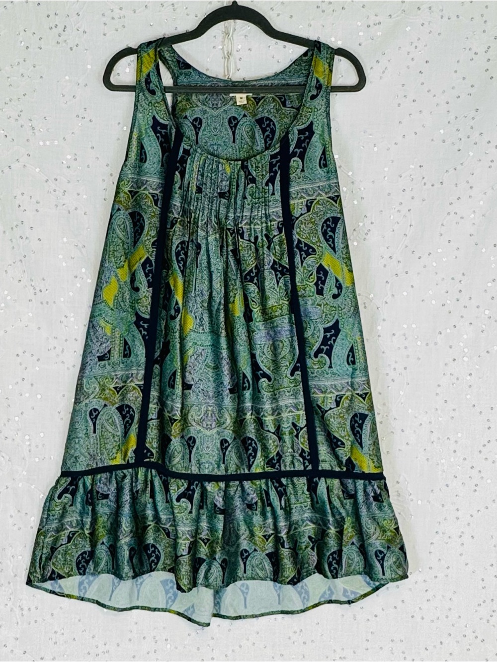 Tiny Anthropologie Paisley Boho Swing Dress Size Medium - Like New